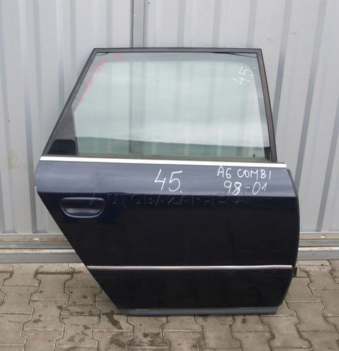 PRAVÉ ZADNÉ DVERE AUDI A6 C5 COMBI TMAVO MODRA